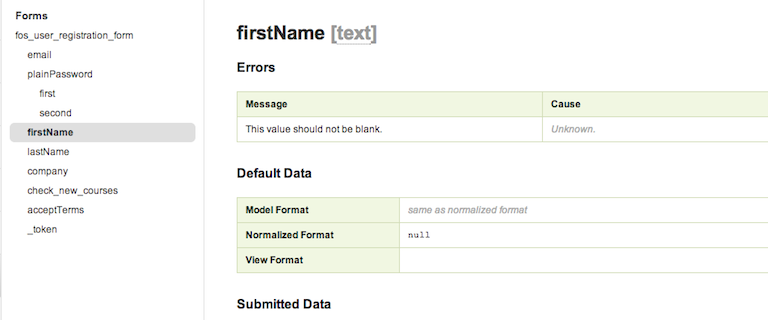 Accessing and Debugging Symfony Form Errors